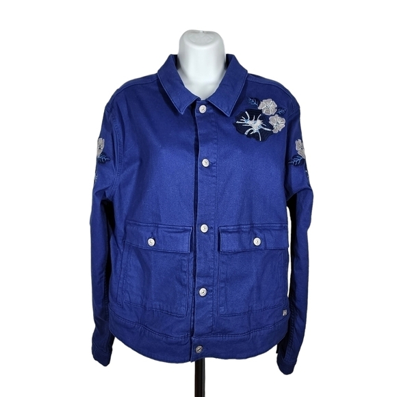 LULAROE BUTTON FRONT EMBROIDERED JACKET - Picture 1 of 8